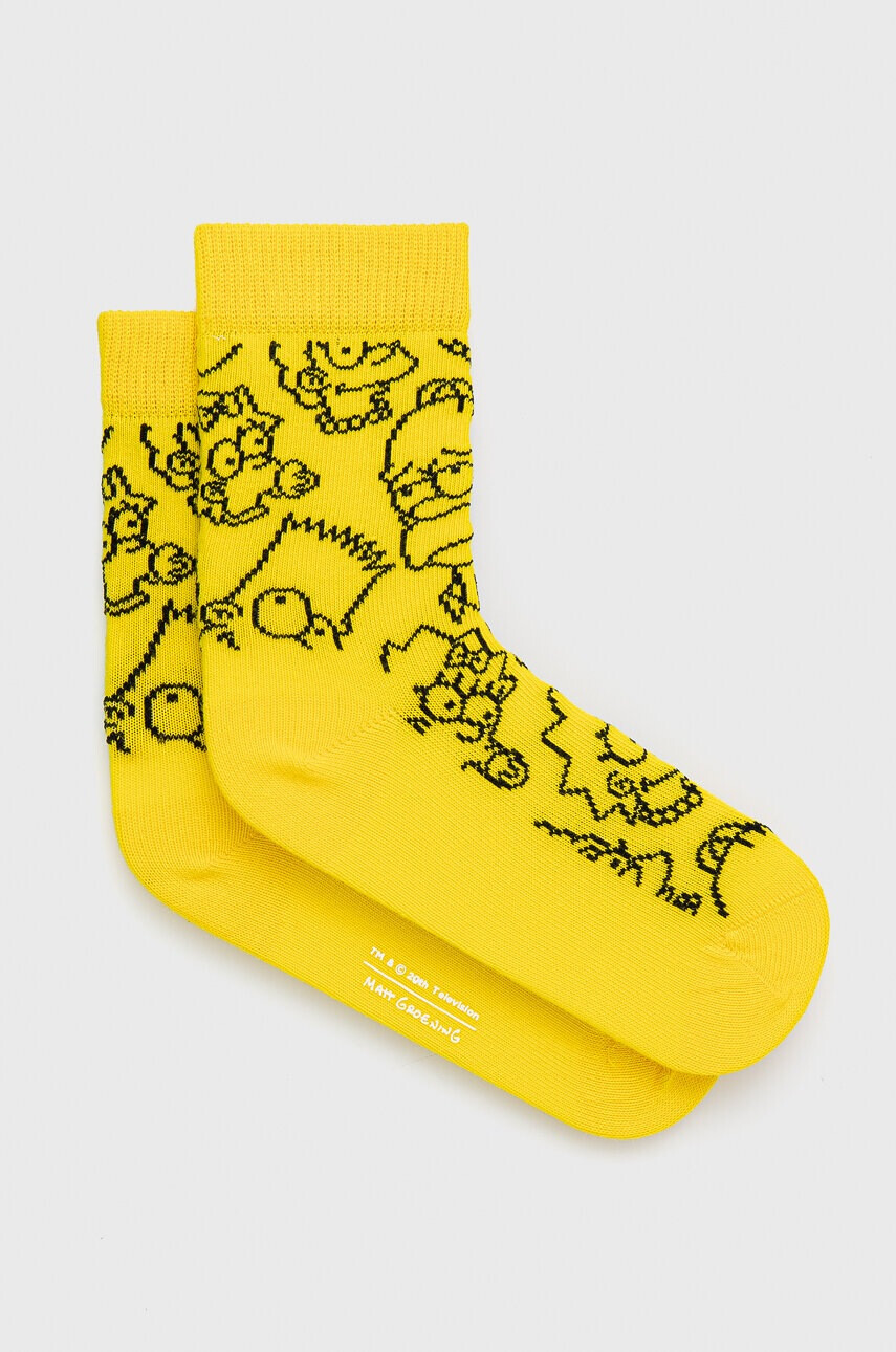 Happy Socks Детски чорапи The Simpsons Family Kids в жълто - Pepit.bg
