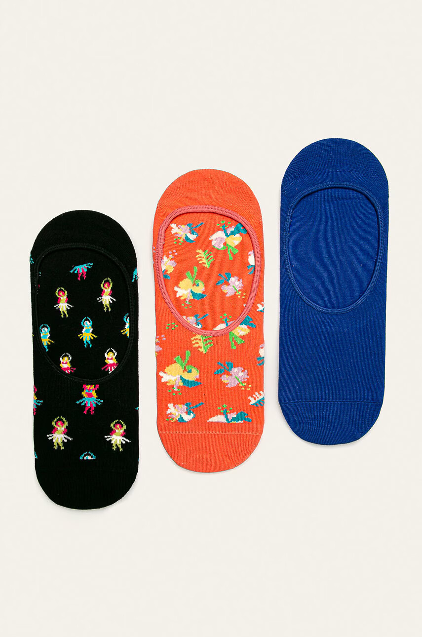 Happy Socks Къси чорапи Hibiscus (3-бройки) - Pepit.bg