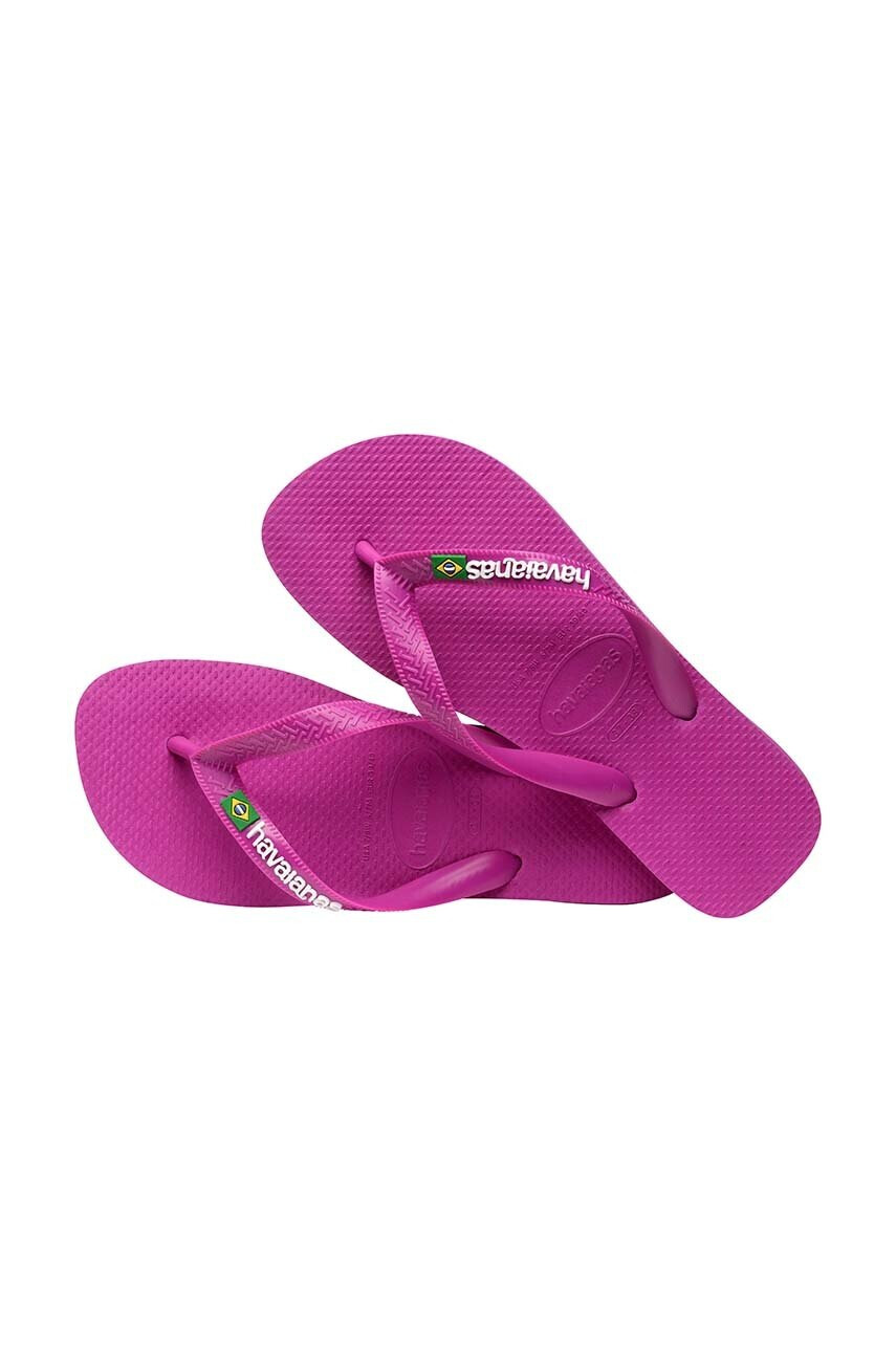 Havaianas Детски джапанки BRASIL LOGO в розово - Pepit.bg