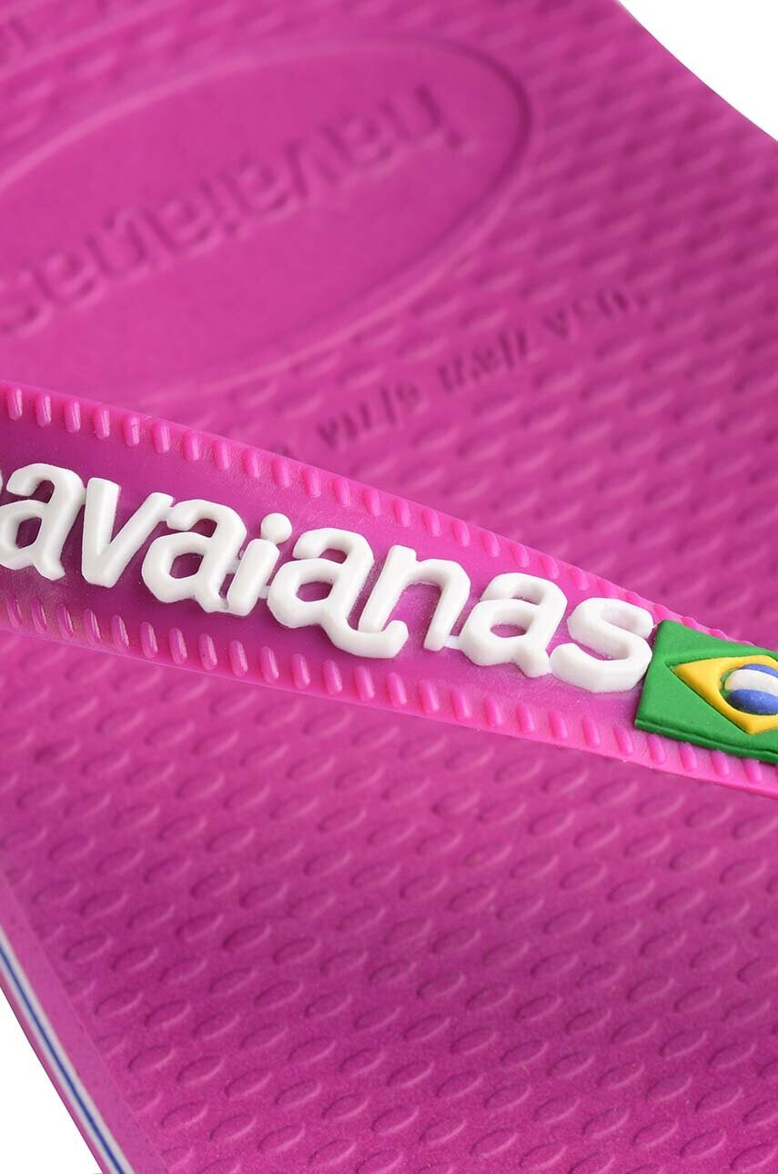 Havaianas Детски джапанки BRASIL LOGO в розово - Pepit.bg