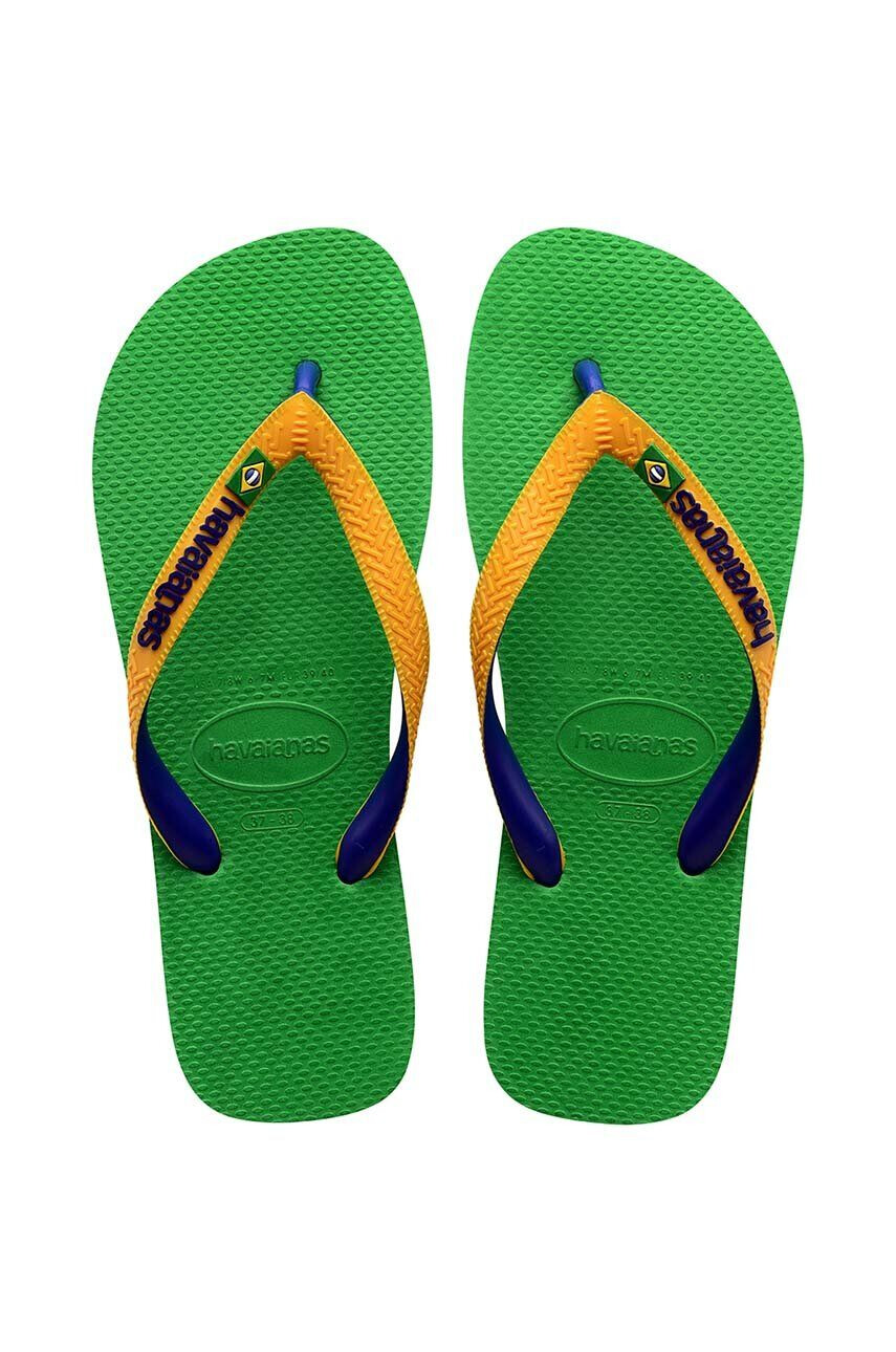 Havaianas Детски джапанки BRASIL MIX в зелено - Pepit.bg