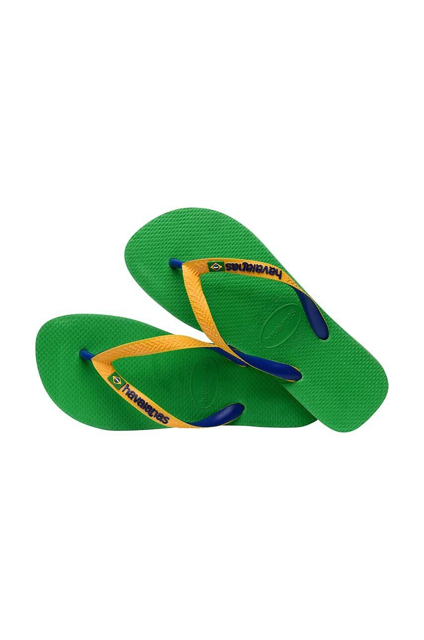 Havaianas Детски джапанки BRASIL MIX в зелено - Pepit.bg