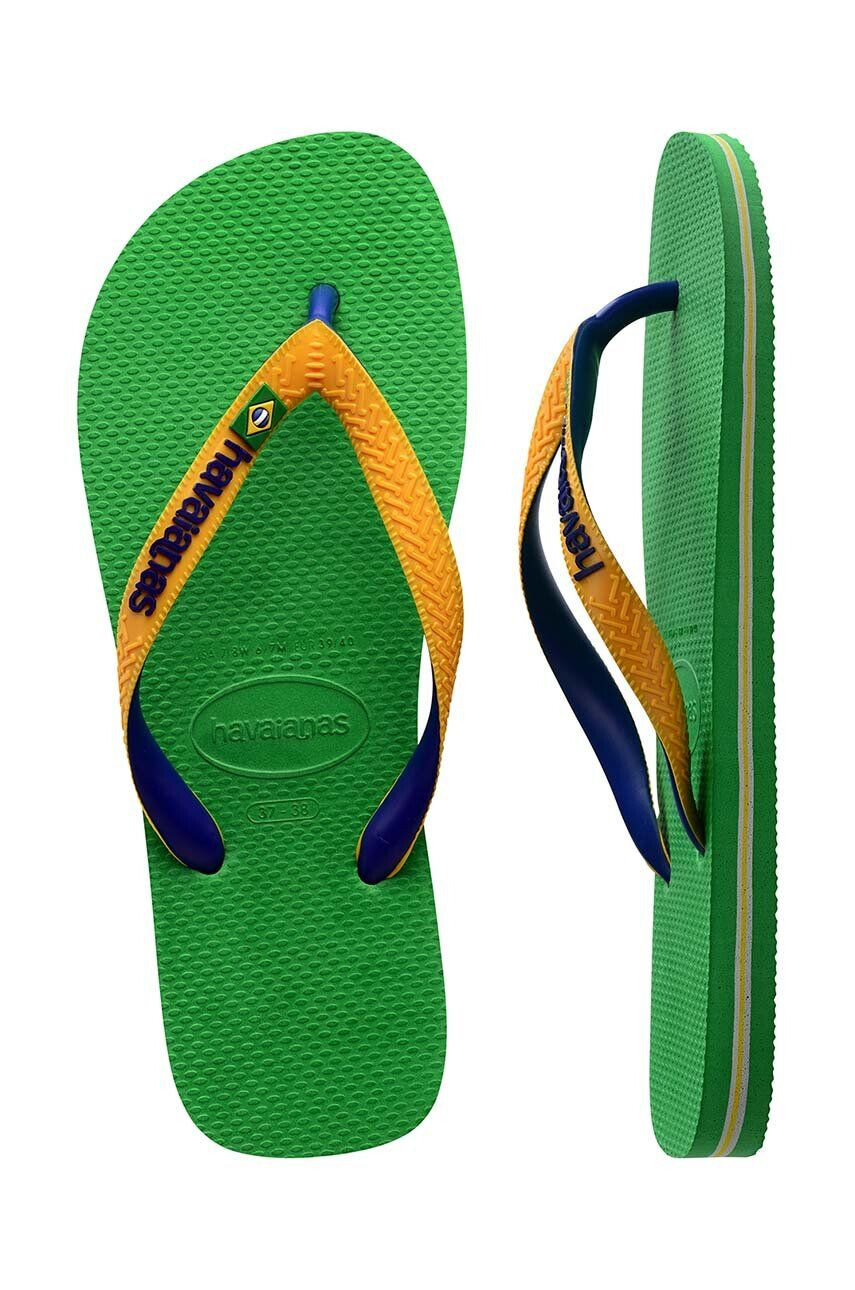 Havaianas Детски джапанки BRASIL MIX в зелено - Pepit.bg