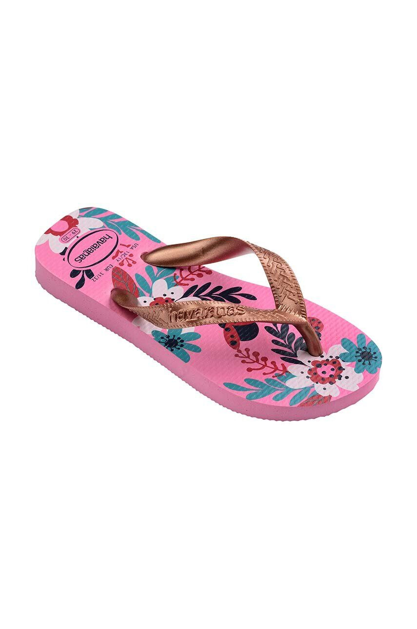 Havaianas Детски джапанки FLORES в розово - Pepit.bg