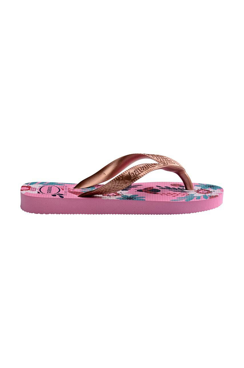 Havaianas Детски джапанки FLORES в розово - Pepit.bg