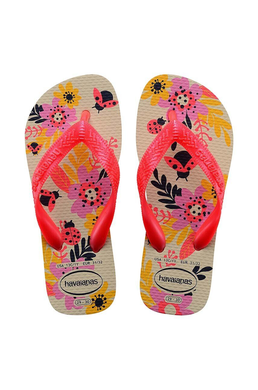 Havaianas Детски джапанки FLORES в розово - Pepit.bg