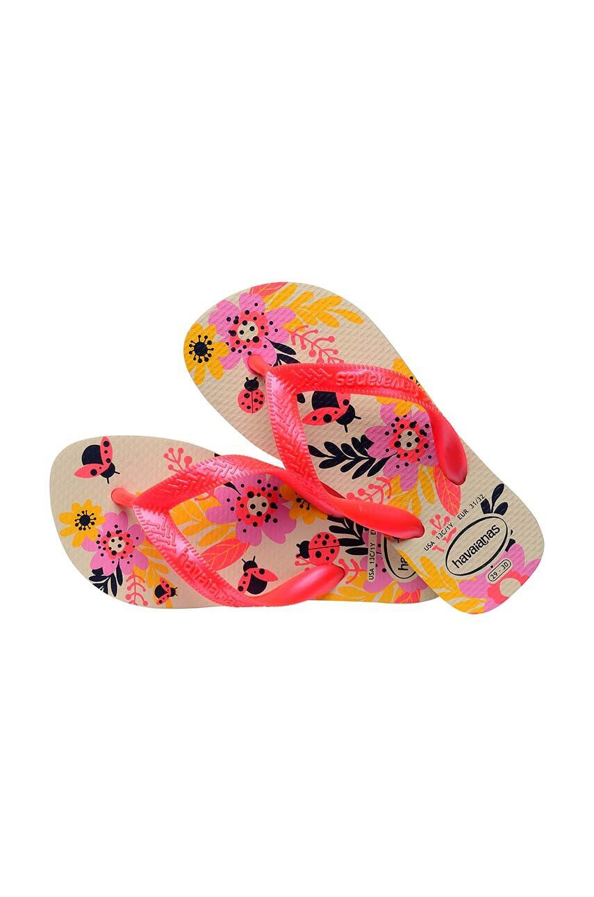 Havaianas Детски джапанки FLORES в розово - Pepit.bg