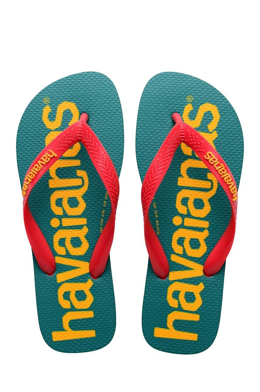 Havaianas Детски джапанки LOGOMANIA в тюркоазено - Pepit.bg