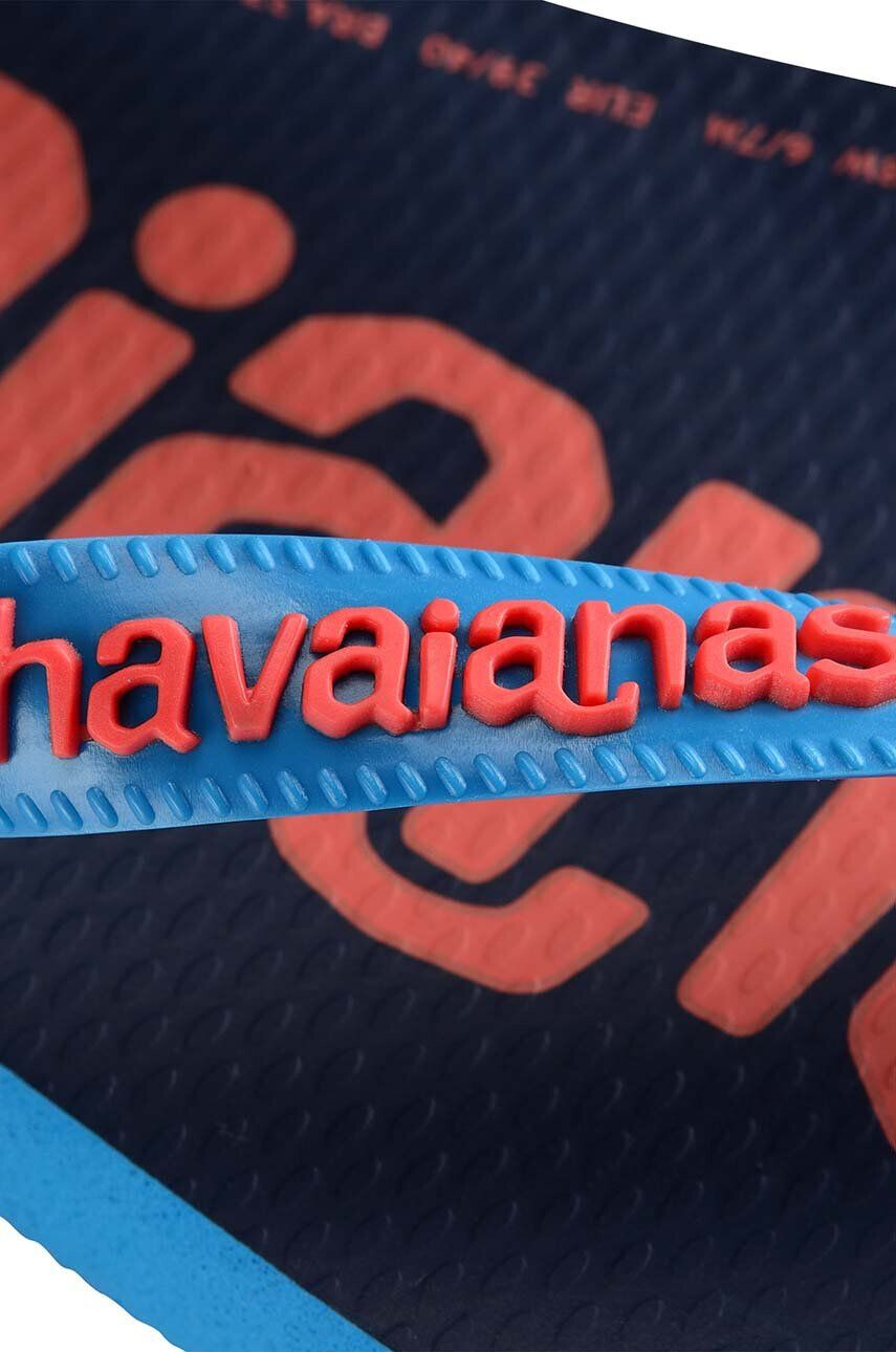 Havaianas Детски джапанки LOGOMANIA в тъмносиньо - Pepit.bg