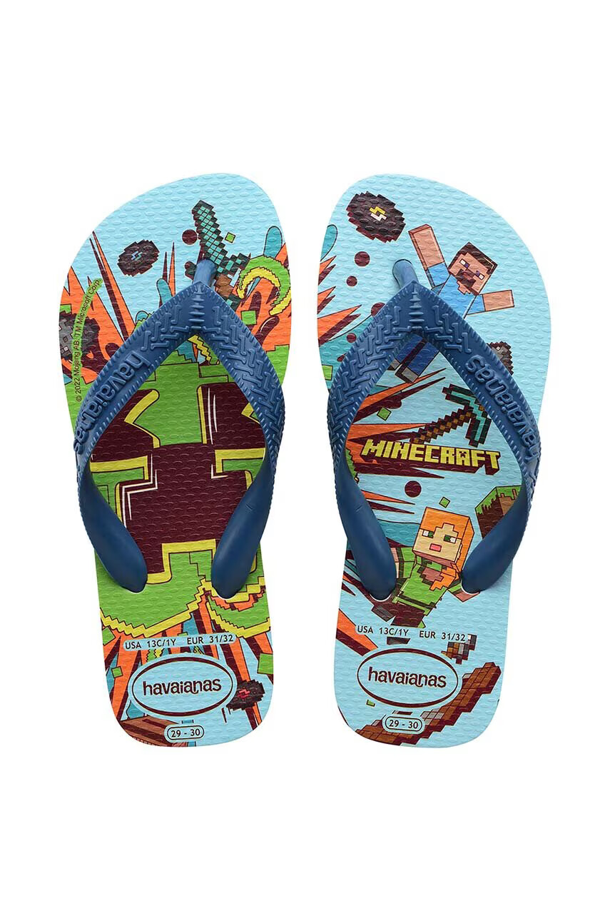 Havaianas Детски джапанки MINECRAFT в синьо - Pepit.bg