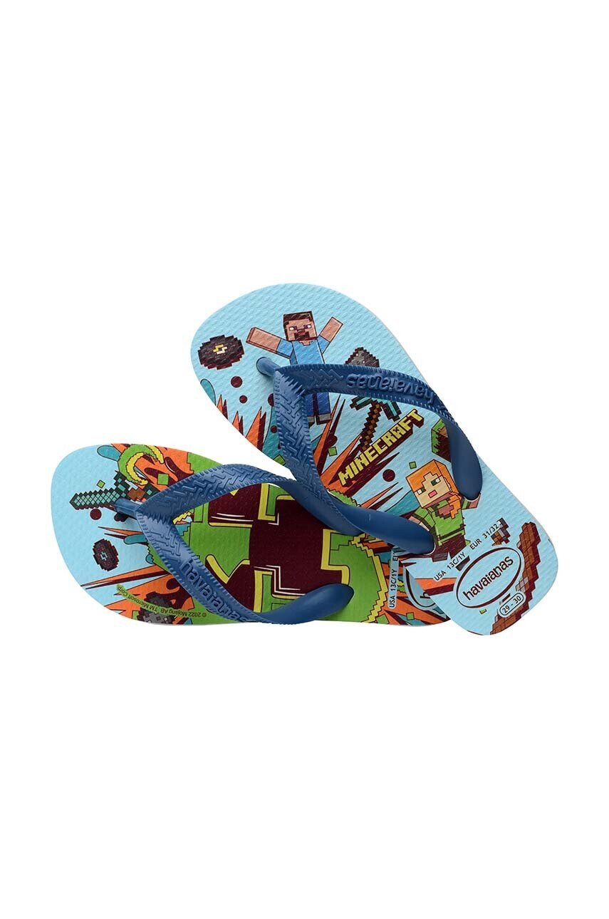 Havaianas Детски джапанки MINECRAFT в синьо - Pepit.bg