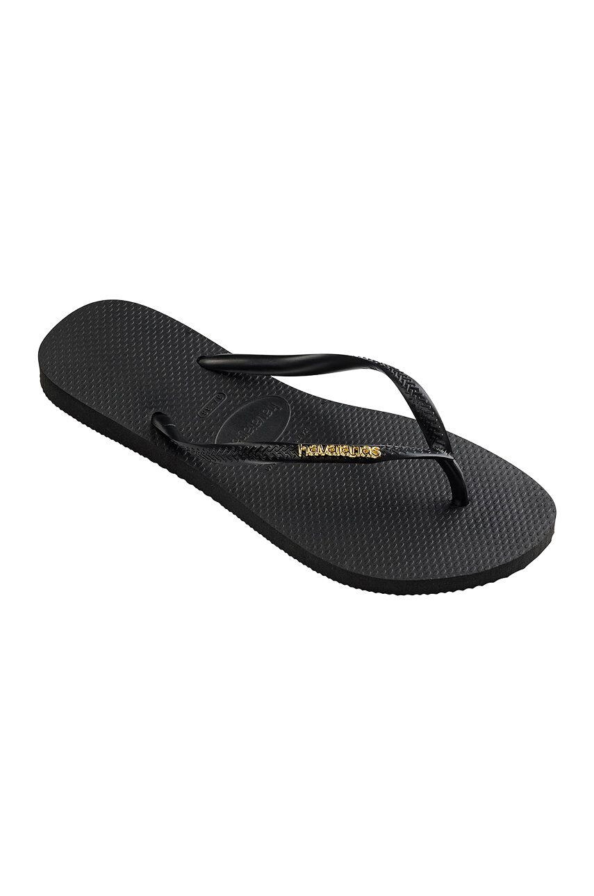 Havaianas Джапанки дамски в черно с равна подметка - Pepit.bg