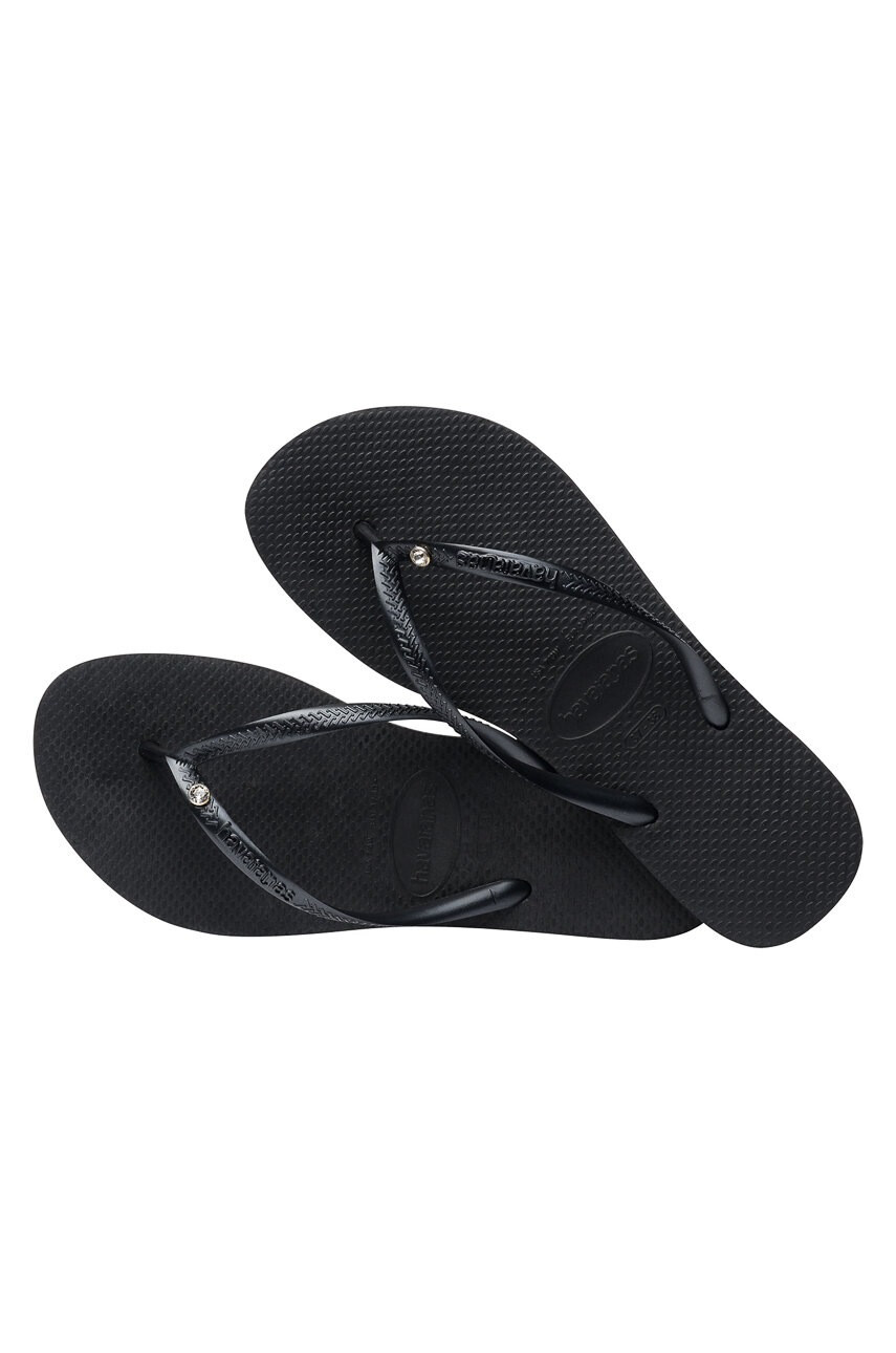 Havaianas Джапанки дамски в черно с равна подметка - Pepit.bg