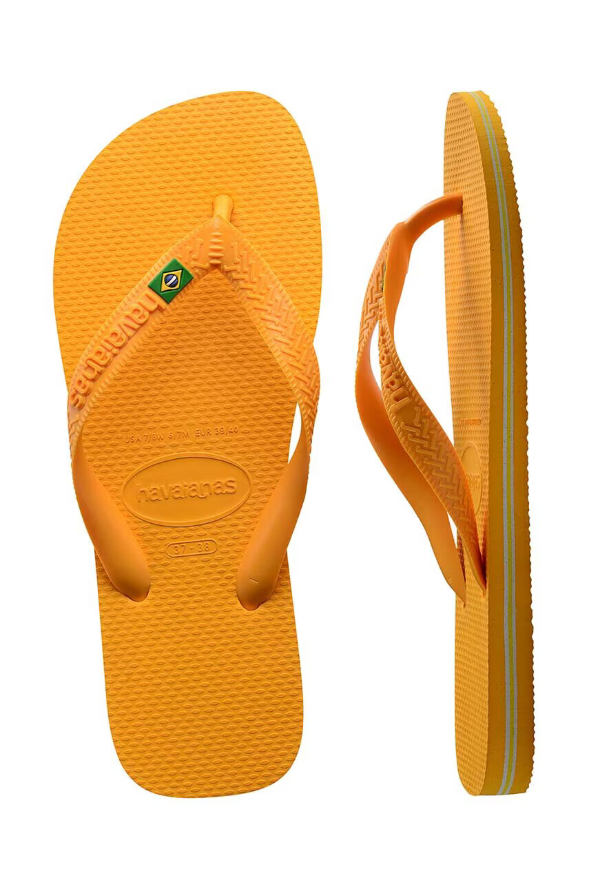 Havaianas Джапанки BRASIL в жълто 4000032.1740 - Pepit.bg