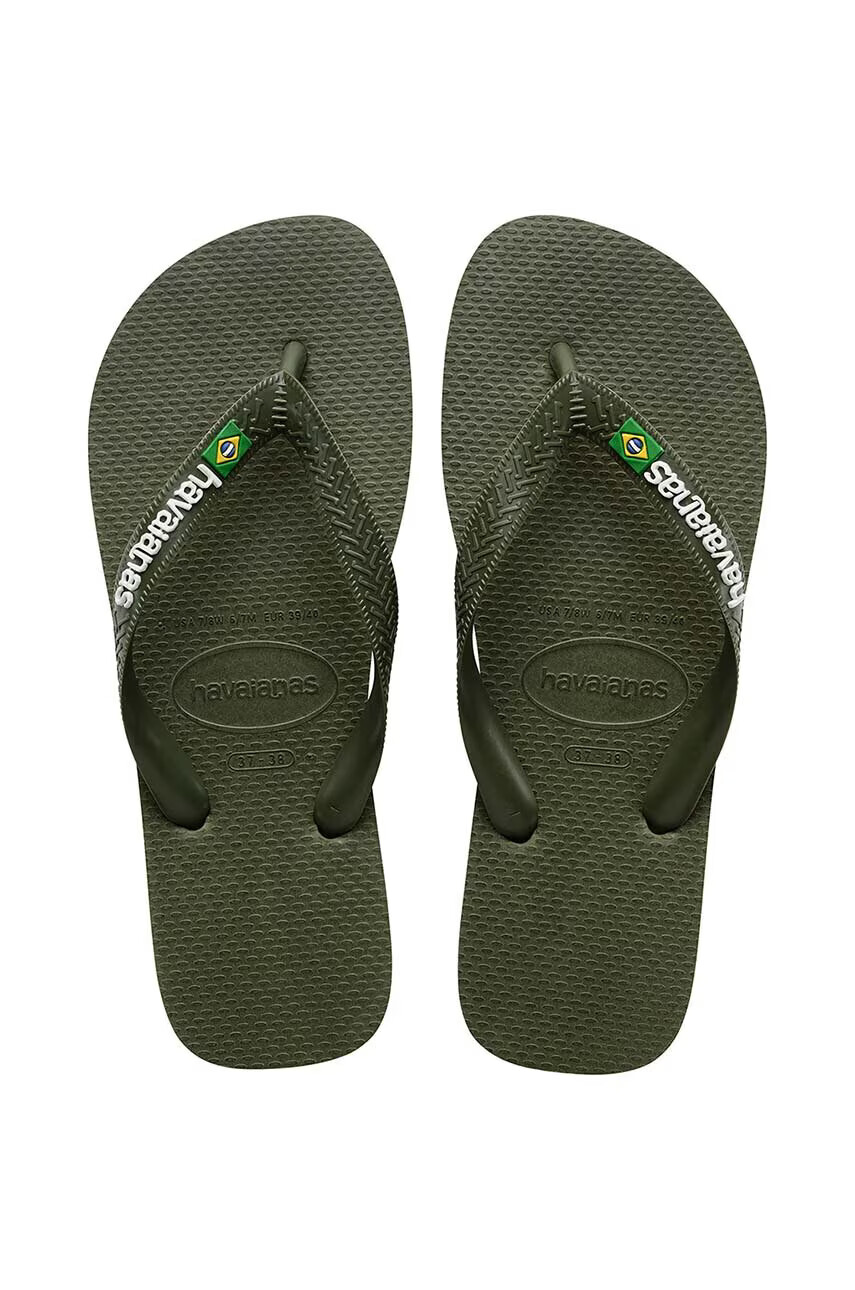 Havaianas Джапанки BRASIL LOGO в зелено 4110850.3058 - Pepit.bg