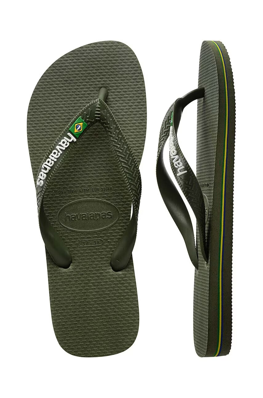 Havaianas Джапанки BRASIL LOGO в зелено 4110850.3058 - Pepit.bg