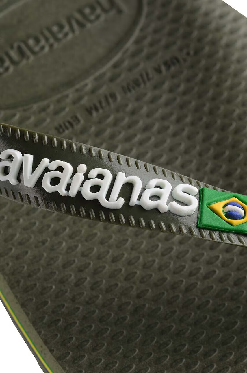 Havaianas Джапанки BRASIL LOGO в зелено 4110850.3058 - Pepit.bg
