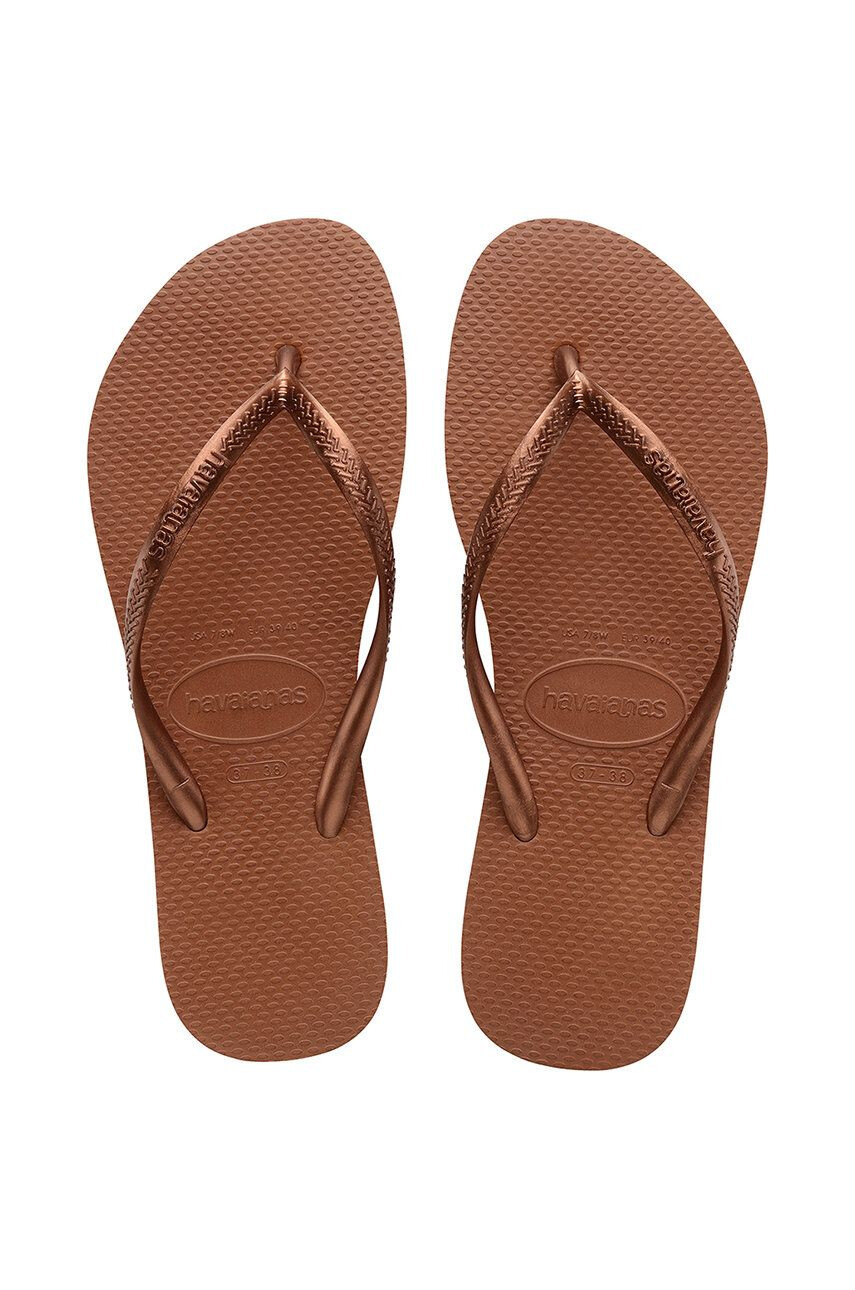 Havaianas Джапанки Slim в бежово с равна подметка - Pepit.bg