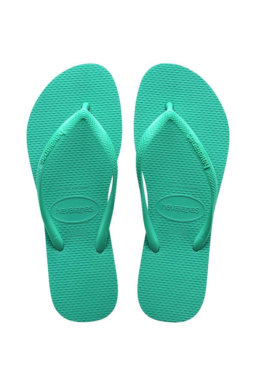 Havaianas Джапанки SLIM в зелено с равна подметка 4000030.1829 - Pepit.bg