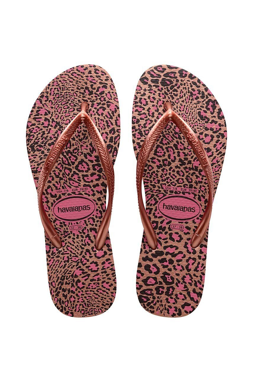 Havaianas Джапанки SLIM ANIMALS в розово с равна подметка 4103352.6459 - Pepit.bg