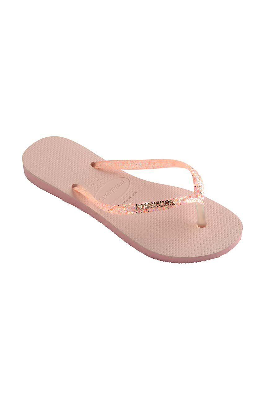 Havaianas Джапанки SLIM GLITTER в розово с равна подметка 4147122.5217 - Pepit.bg