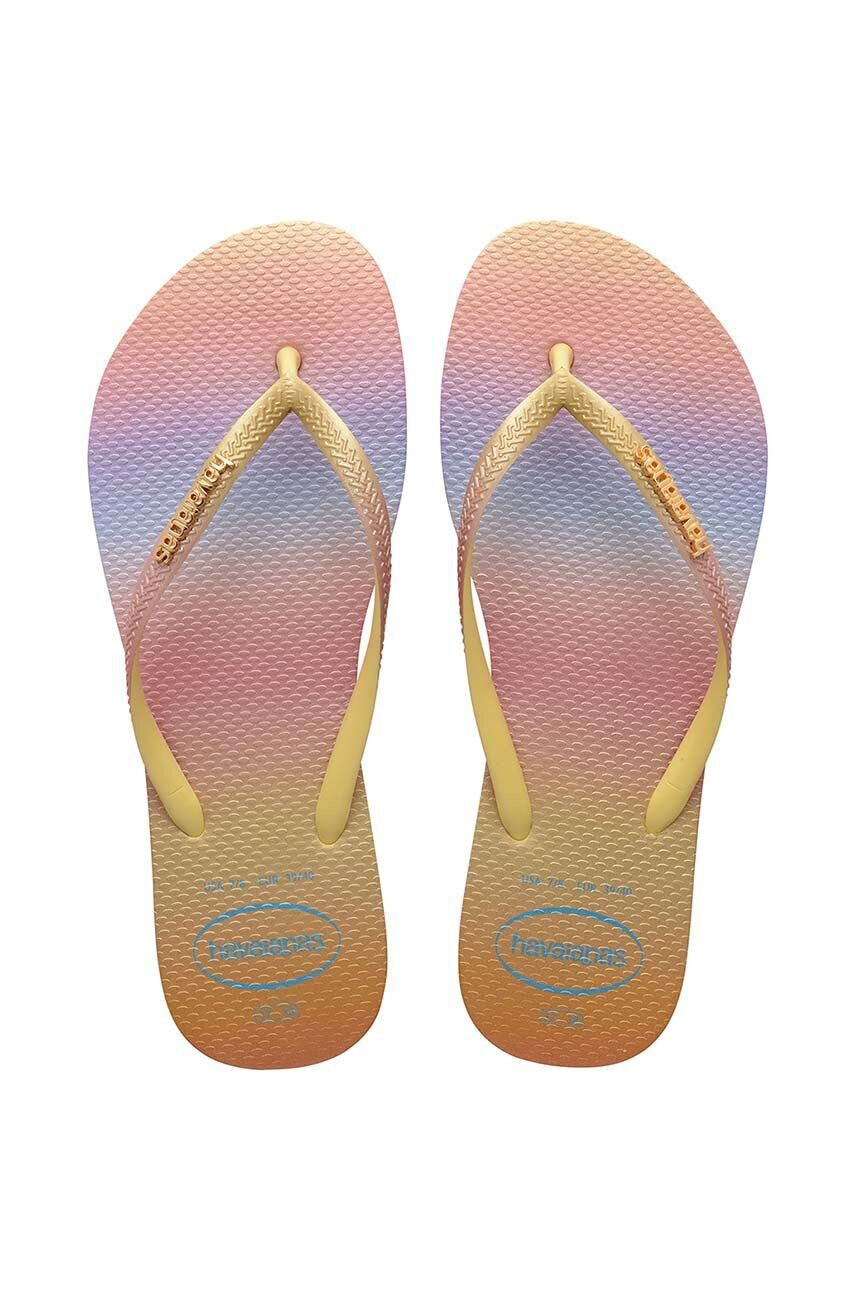 Havaianas Джапанки SLIM GRADIENT в жълто с равна подметка 4146908.1732 - Pepit.bg