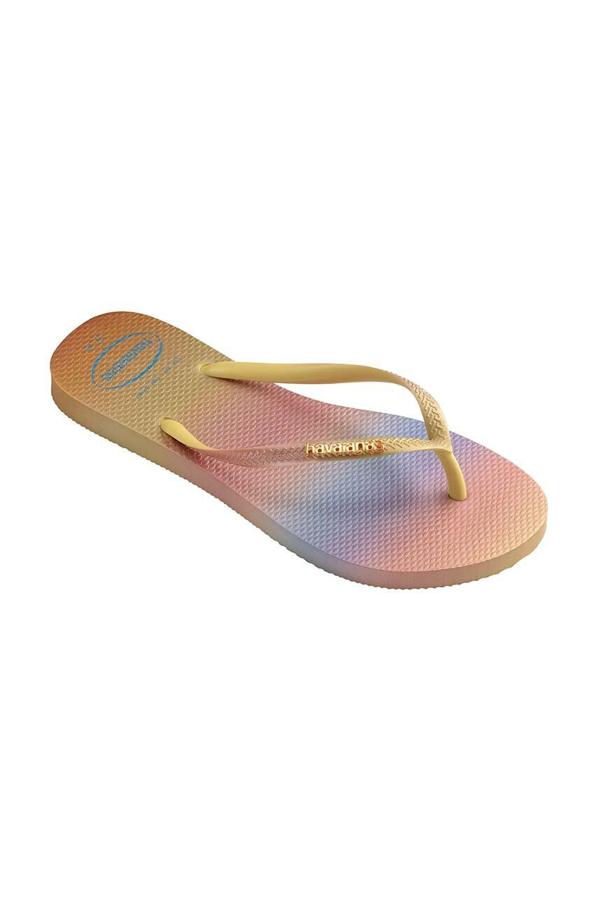 Havaianas Джапанки SLIM GRADIENT в жълто с равна подметка 4146908.1732 - Pepit.bg