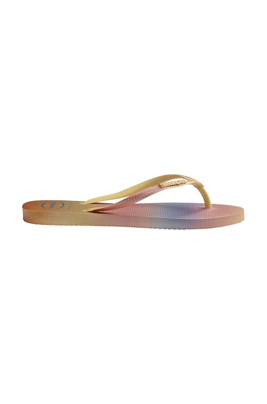 Havaianas Джапанки SLIM GRADIENT в жълто с равна подметка 4146908.1732 - Pepit.bg