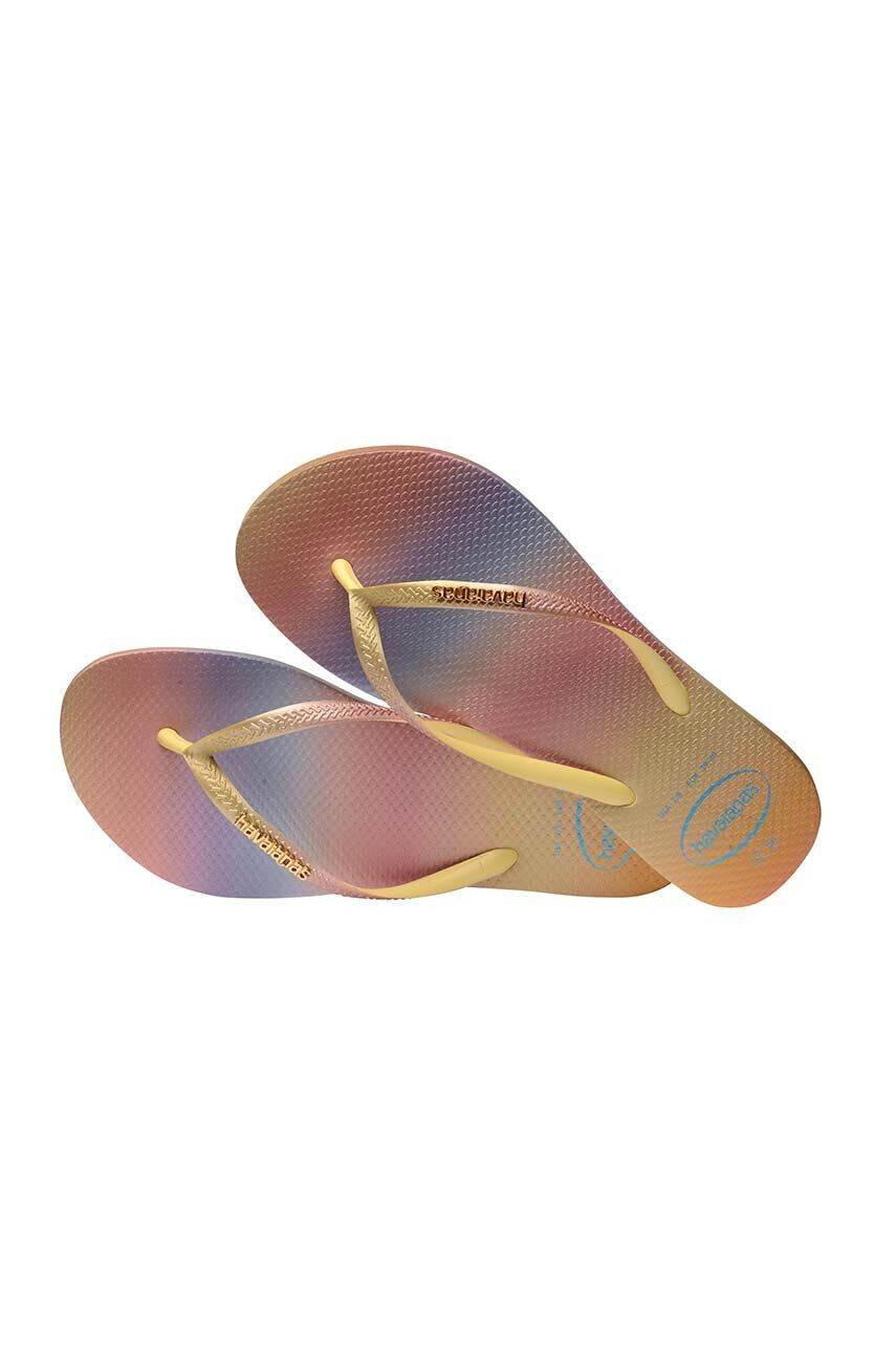 Havaianas Джапанки SLIM GRADIENT в жълто с равна подметка 4146908.1732 - Pepit.bg