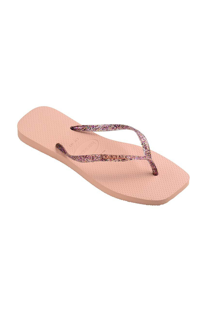 Havaianas Джапанки SLIM SQUARE LOGO METALLIC в розово с равна подметка 4148257 - Pepit.bg