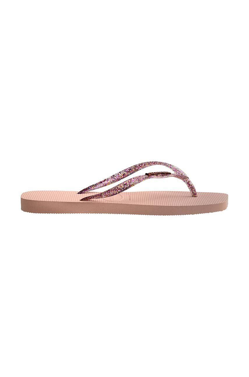 Havaianas Джапанки SLIM SQUARE LOGO METALLIC в розово с равна подметка 4148257 - Pepit.bg