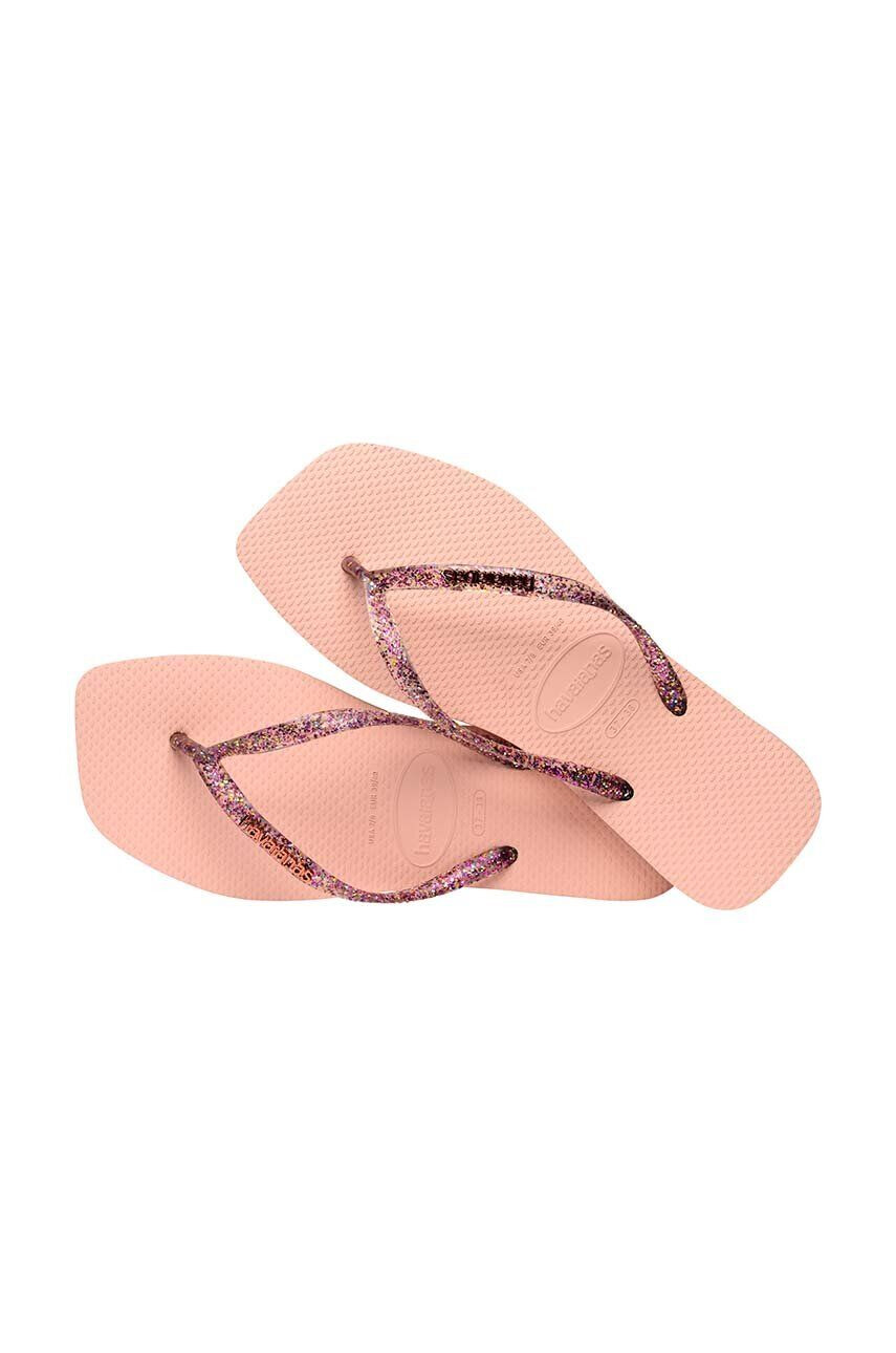 Havaianas Джапанки SLIM SQUARE LOGO METALLIC в розово с равна подметка 4148257 - Pepit.bg