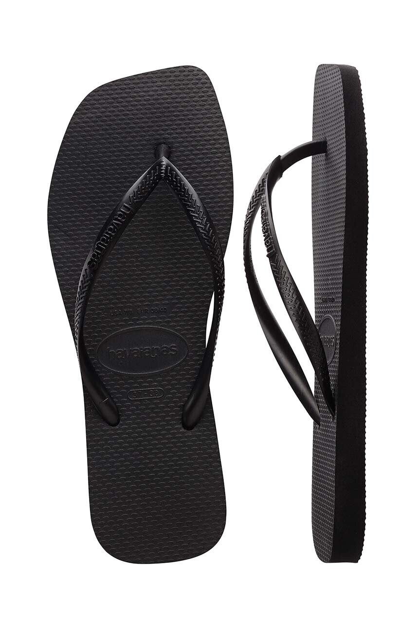 Havaianas Джапанки SQUARE в черно с равна подметка 4148301.0090 - Pepit.bg