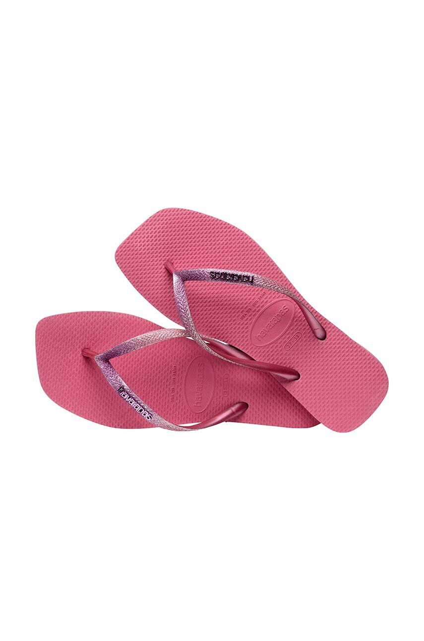 Havaianas Джапанки SQUARE GLITTER в сиво с равна подметка 4148102.3498 - Pepit.bg