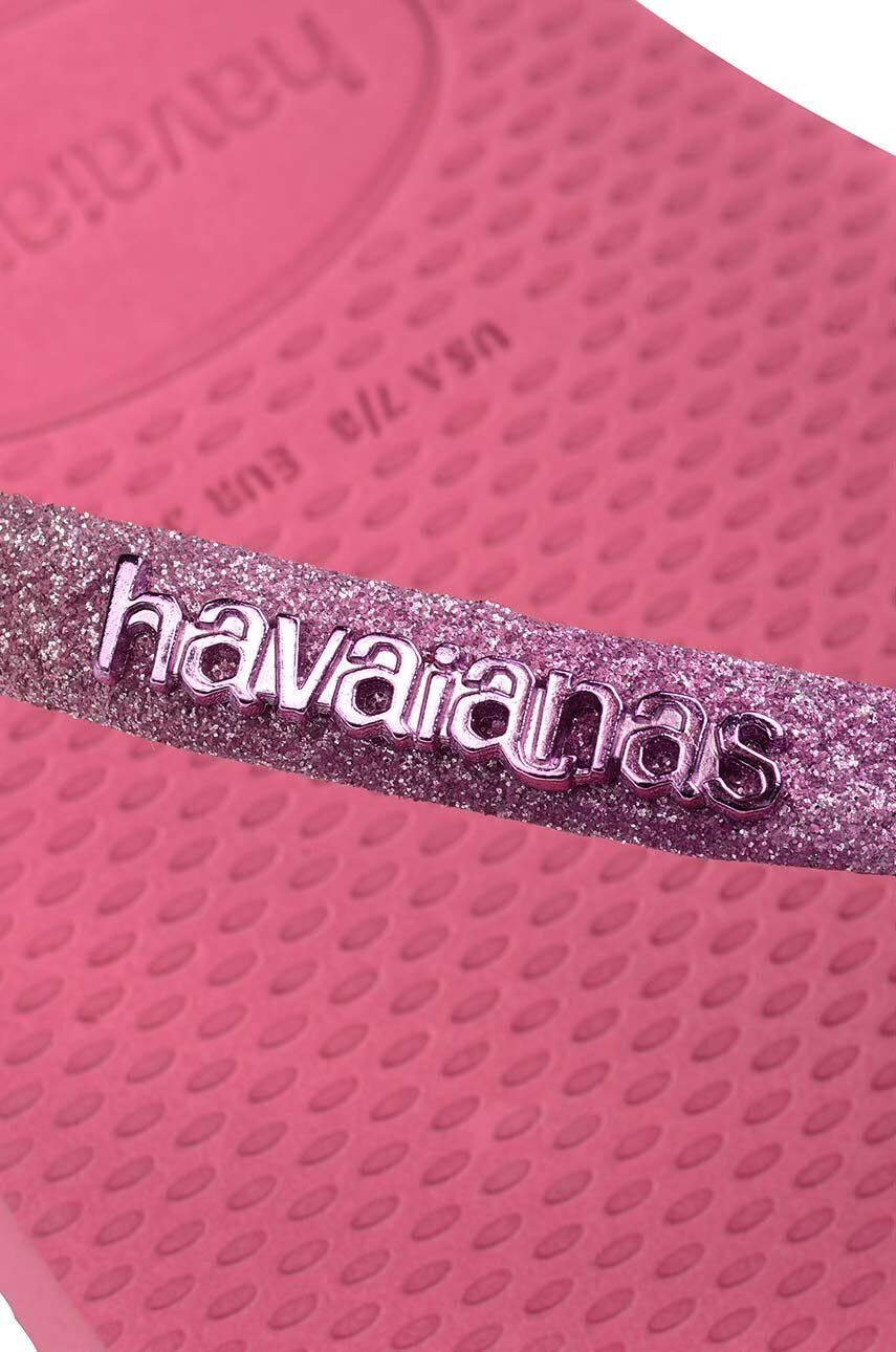 Havaianas Джапанки SQUARE GLITTER в сиво с равна подметка 4148102.3498 - Pepit.bg