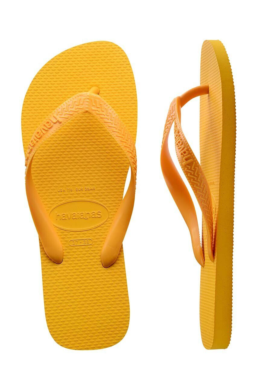 Havaianas Джапанки TOP в жълто с равна подметка 4000029.1740 - Pepit.bg