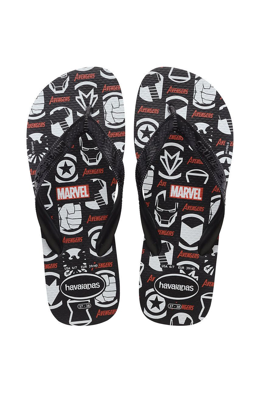 Havaianas Джапанки Top Marvel Logomania в черно - Pepit.bg