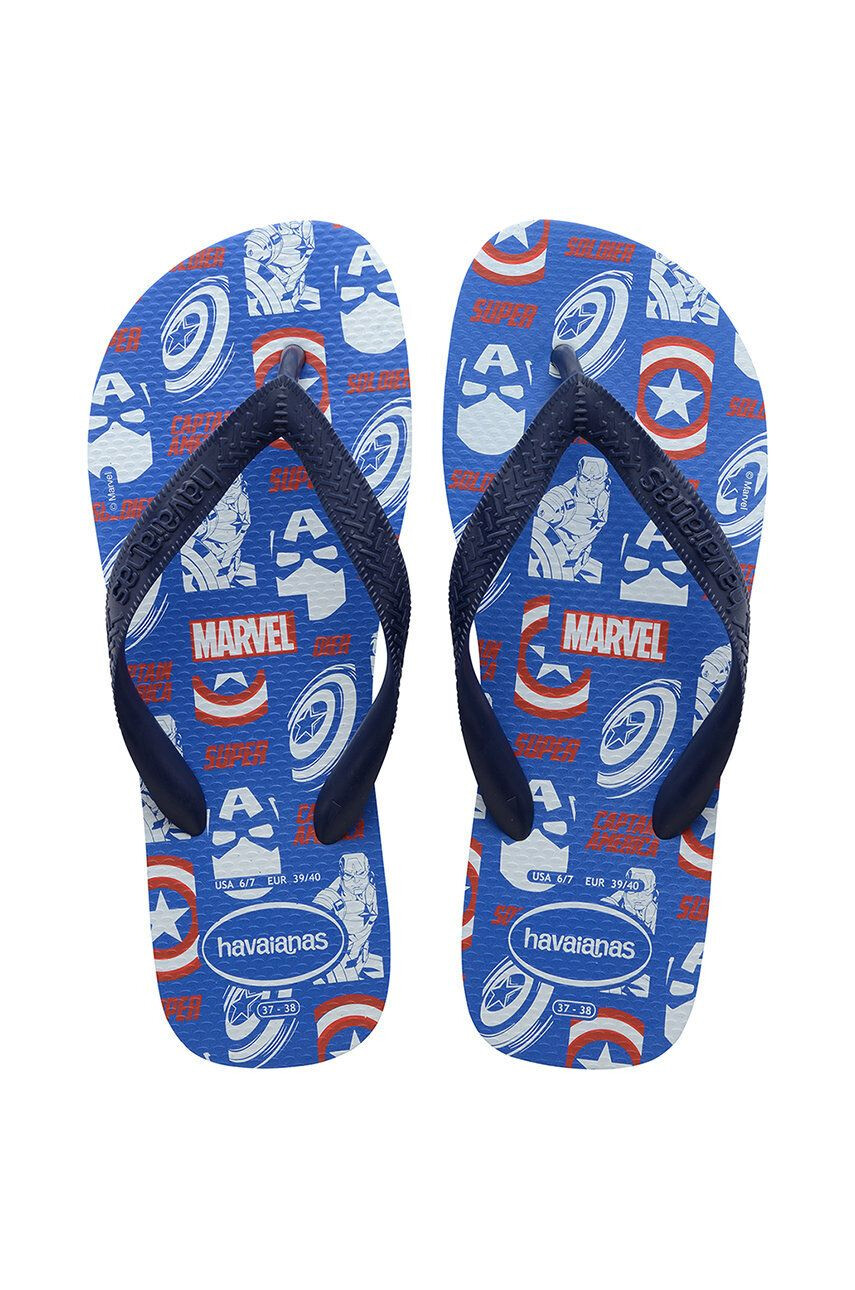 Havaianas Джапанки Top Marvel Logomania в тъмносиньо - Pepit.bg