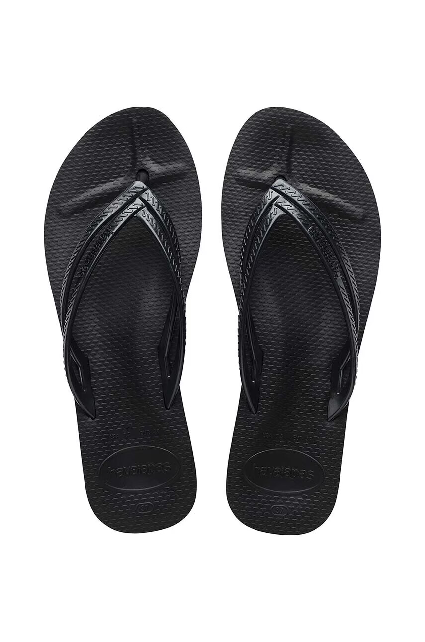 Havaianas Джапанки WEDGES в черно със скосена платформа 4146317.0090 - Pepit.bg