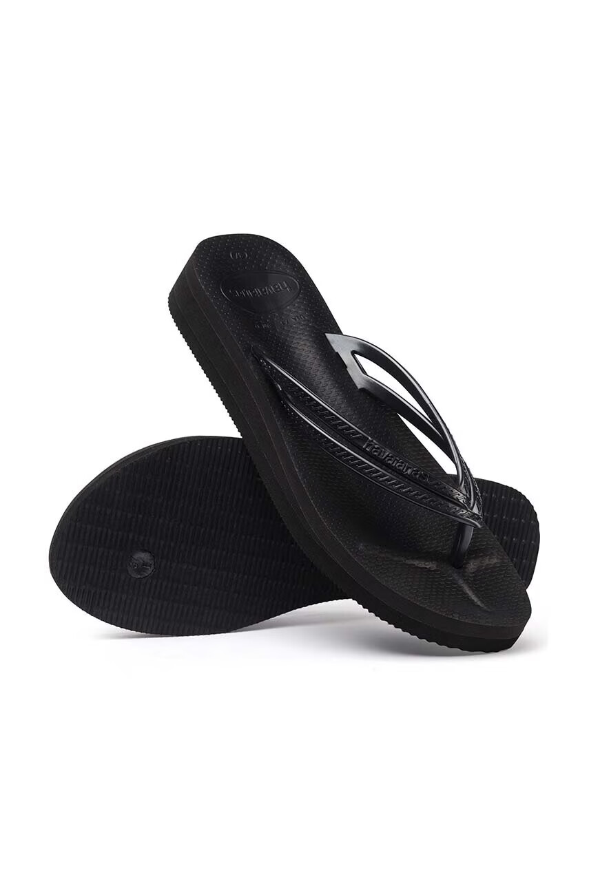 Havaianas Джапанки WEDGES в черно със скосена платформа 4146317.0090 - Pepit.bg