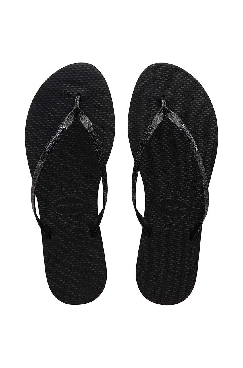 Havaianas Джапанки YOU GLITTER в черно с равна подметка 4148041.0090 - Pepit.bg