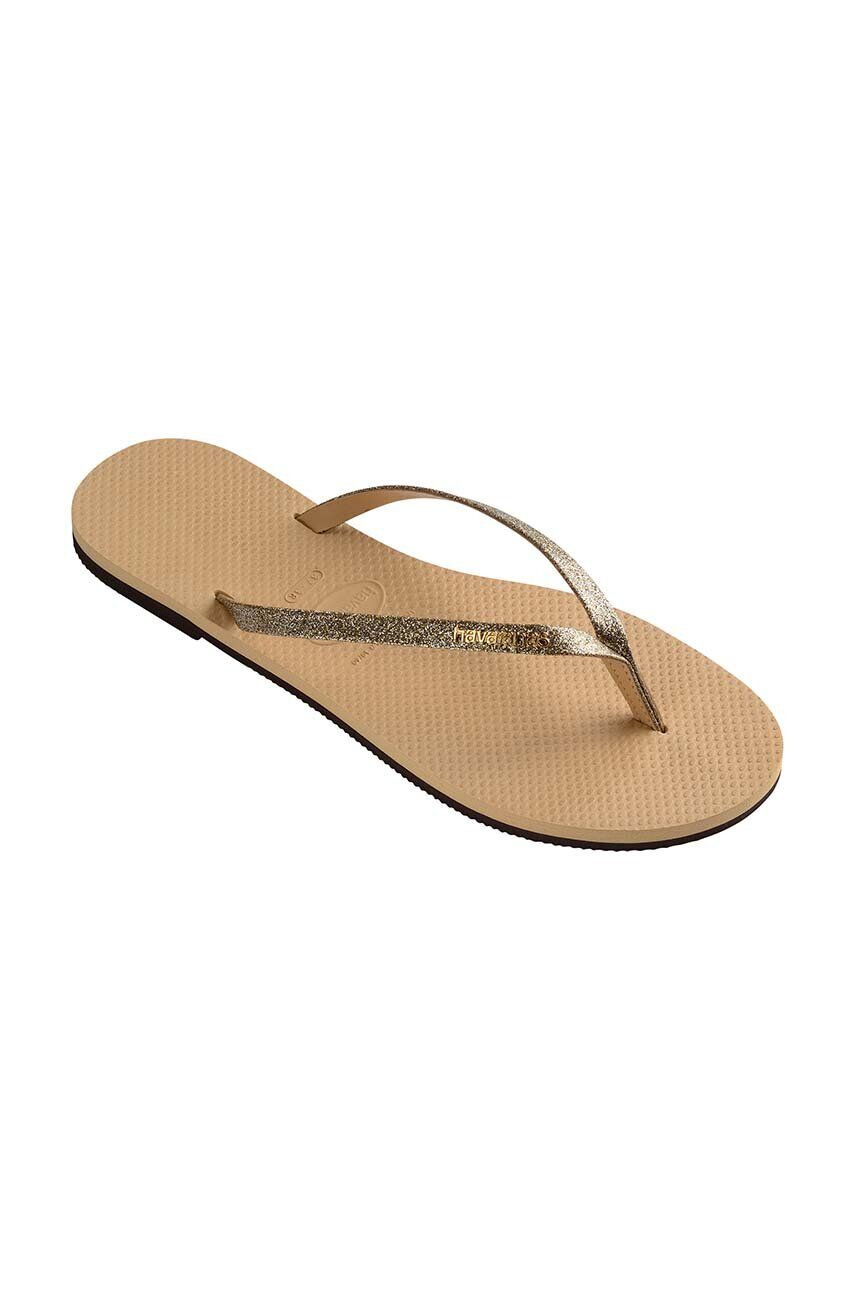 Havaianas Джапанки YOU GLITTER в златисто с равна подметка 4148041.0570 - Pepit.bg