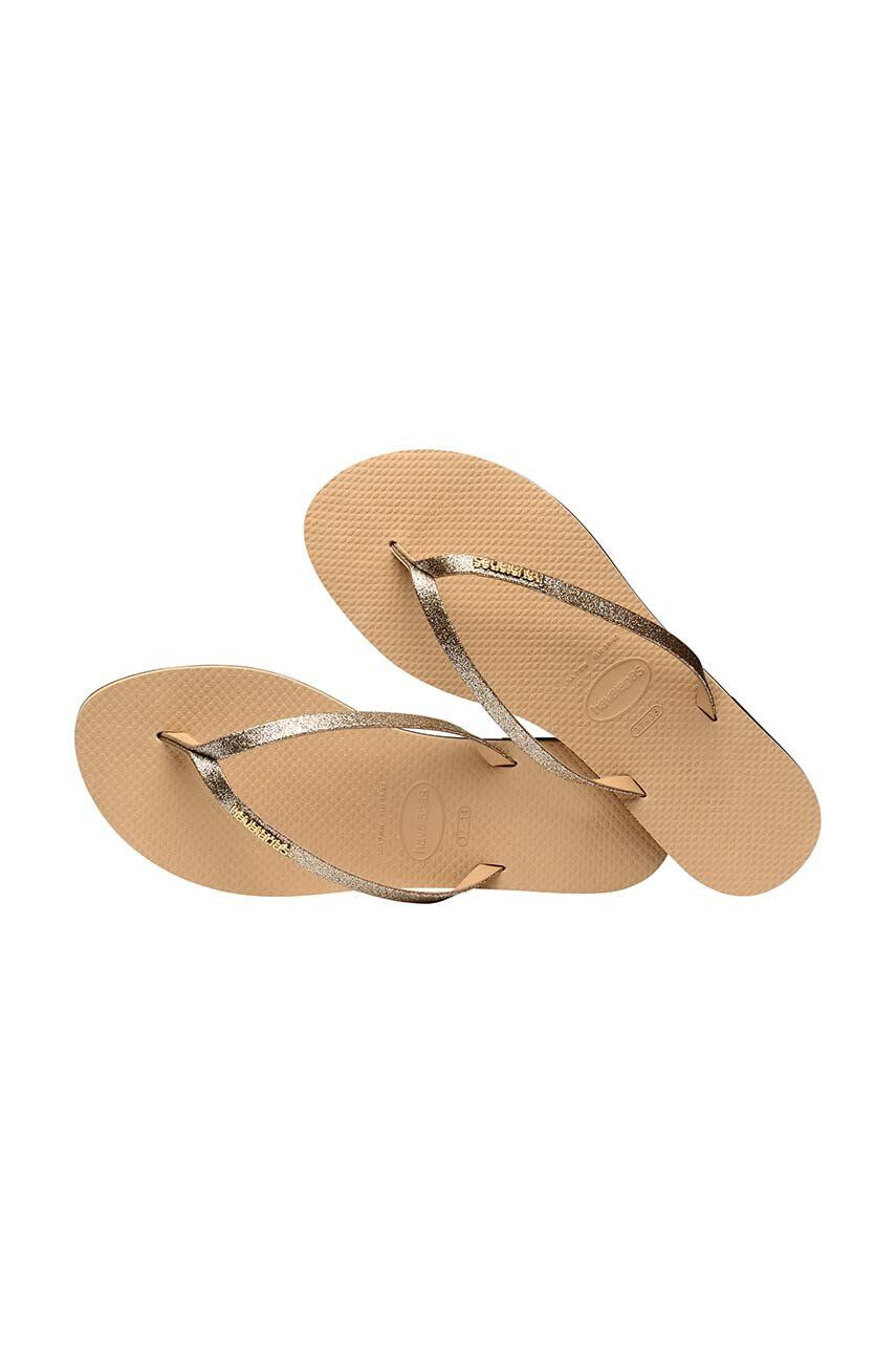 Havaianas Джапанки YOU GLITTER в златисто с равна подметка 4148041.0570 - Pepit.bg