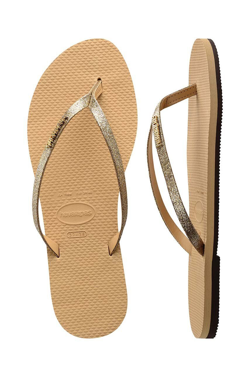 Havaianas Джапанки YOU GLITTER в златисто с равна подметка 4148041.0570 - Pepit.bg