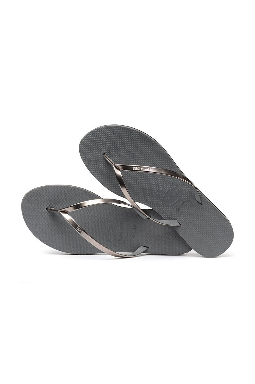Havaianas Джапанки You Metallic в сиво с равна подметка - Pepit.bg