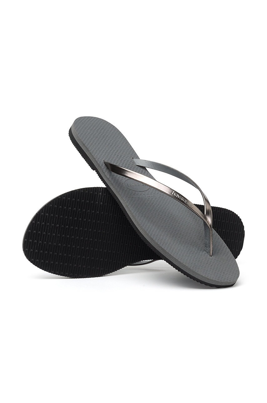 Havaianas Джапанки You Metallic в сиво с равна подметка - Pepit.bg