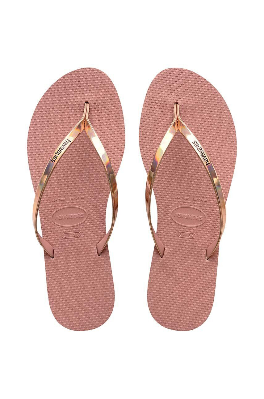 Havaianas Джапанки YOU METALLIC в розово с равна подметка 4135102.3544 - Pepit.bg