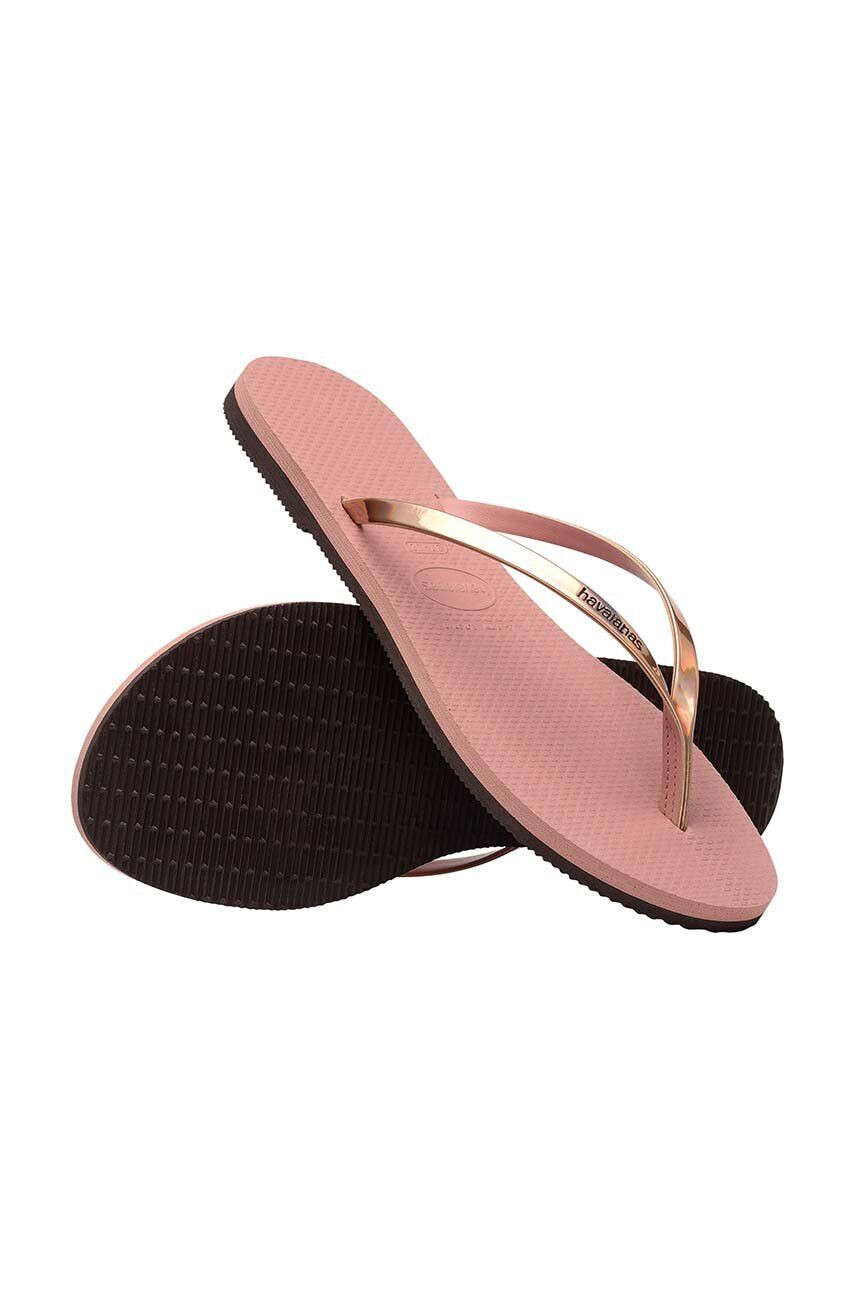 Havaianas Джапанки YOU METALLIC в розово с равна подметка 4135102.3544 - Pepit.bg