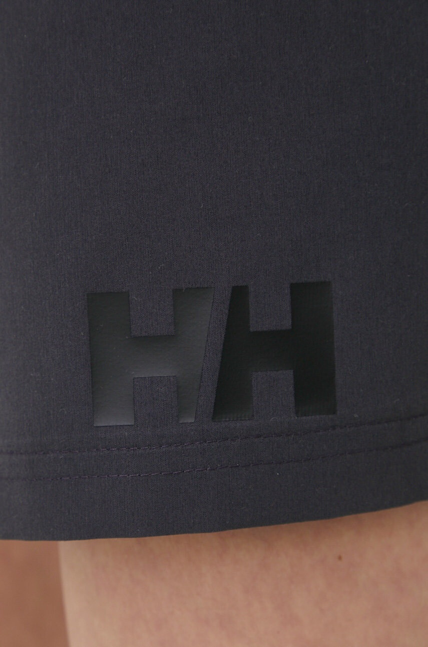 Helly Hansen Къс панталон за спортове на открито в сиво с изчистен дизайн с висока талия - Pepit.bg