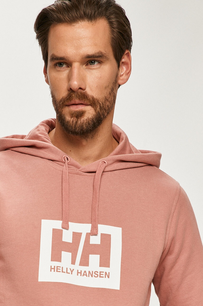 Helly Hansen Памучен суичър в розово с принт - Pepit.bg